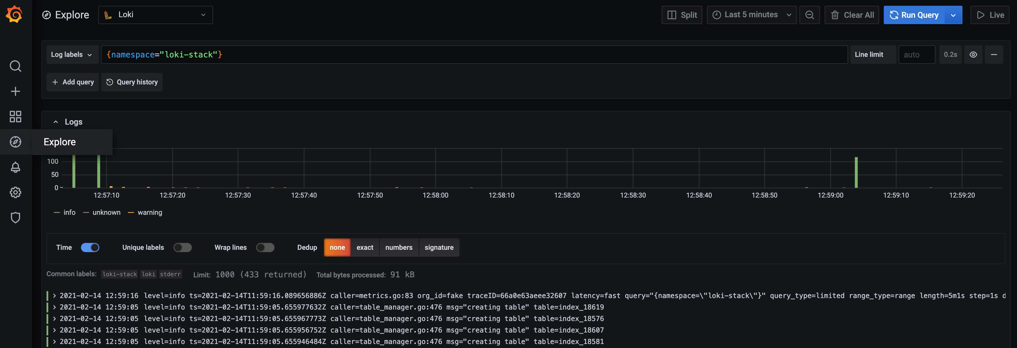 Grafana Explorer